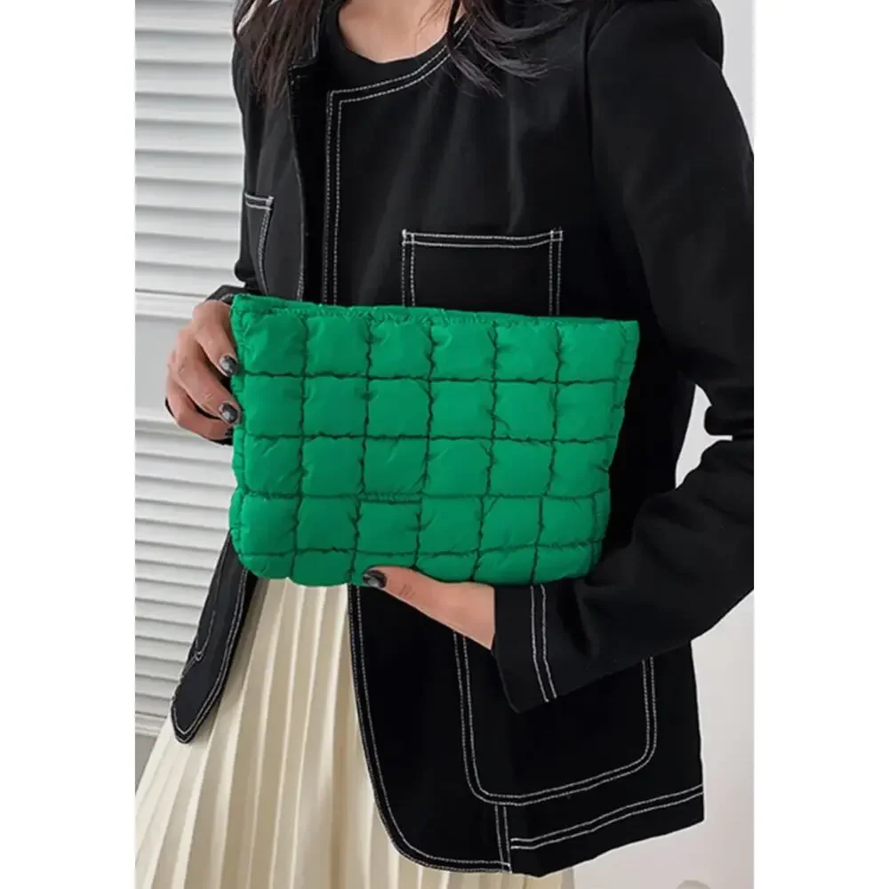 Quilted Cosmetic Makeup Pouch / Clutch